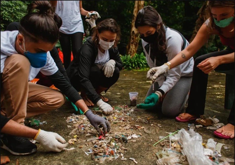 Voluntários em ação